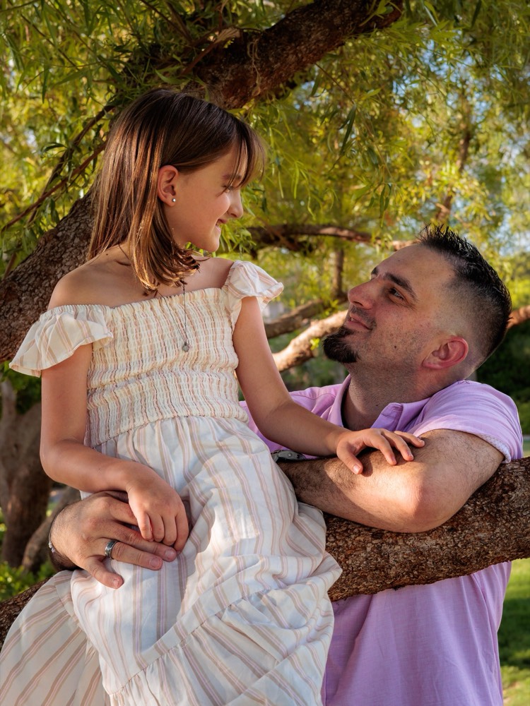 Pete Foldes with his daughter Sadie
