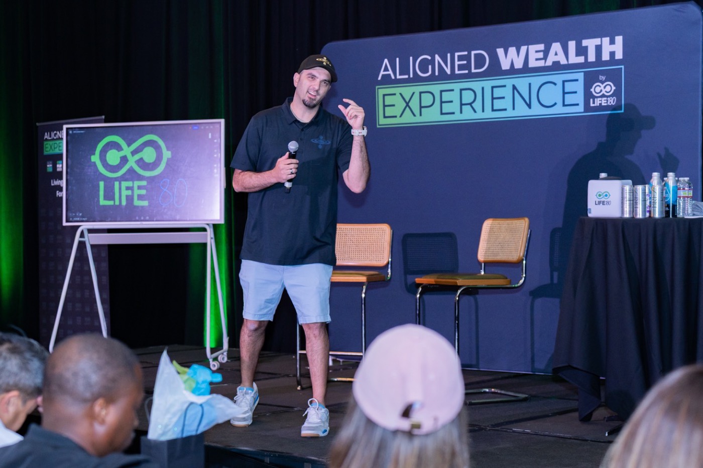 Pete Foldes speaking at the Life 180 Aligned Wealth Experience